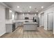 Modern kitchen featuring stainless steel appliances and a center island at 272 Broadstone Blvd, Acworth, GA 30101