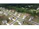 Aerial view of a suburban neighborhood featuring well-maintained homes and mature trees at 272 Broadstone Blvd, Acworth, GA 30101