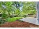 Beautiful backyard featuring a concrete patio, a manicured lawn, flower beds and privacy fencing at 2089 College Ne Ave, Atlanta, GA 30317