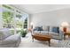 Bright living room with neutral tones, a large bay window, and comfortable seating arrangement at 7047 Bennington Ln, Cumming, GA 30041