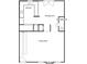 First floor plan showing the kitchen, dining room, half bathroom, living room, and fireplace at 272 Toweridge Dr, Marietta, GA 30064