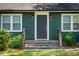 Front door entrance featuring stylish door, updated light fixtures, and well-maintained landscaping at 936 Ormewood Se Ter, Atlanta, GA 30316