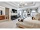 Spacious primary bedroom suite featuring a sitting area, en-suite bathroom, and decorative art at 1233 Miss Irene Ln, Lawrenceville, GA 30044