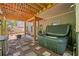Outdoor hot tub partially covered with wood beams and a view of yard, ideal for relaxation at 139 Mountain Vista Blvd, Canton, GA 30115