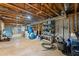 Unfinished basement with exposed framing, concrete floor and visible utilities at 1920 Pilgrim Rd, Cumming, GA 30040