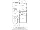 Detailed floor plan of the first floor highlighting the bedroom, living room, and kitchen at 4011 Fallen Leaf Ct, Kennesaw, GA 30152