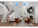 Bright living room featuring high ceilings, a cozy fireplace, and plenty of natural light at 4011 Fallen Leaf Ct, Kennesaw, GA 30152