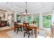 Charming dining area with wood table, chandelier, and windows with views to the outside at 1205 Rivershyre Ne Pkwy, Lawrenceville, GA 30043