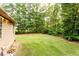 Expansive backyard with lush green lawn, surrounded by mature trees, offering privacy and space at 200 Scouts Ridge Dr, Covington, GA 30016
