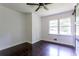 Bedroom with natural light and dark wood floors at 6715 Wright Rd, Sandy Springs, GA 30328