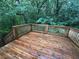 Spacious wooden deck surrounded by lush greenery, perfect for outdoor relaxation at 80 Brooks Ln, Dallas, GA 30157