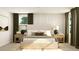 Serene bedroom featuring a comfortable bed, wooden nightstands, soft lighting, and elegant decor at 2464 Cotton Ln, Douglasville, GA 30135