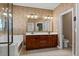 Main bathroom features a large vanity, a soaking tub, shower and a view to the toilet room at 6350 Manningtree Ct, Cumming, GA 30041