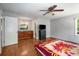 Main bedroom with hardwood flooring and adjacent Primary bathroom at 2795 Bentwood Dr, Marietta, GA 30062