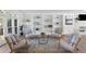 Spacious seating room with hardwood floors, built-in shelving, modern decor, and lots of natural light at 5706 Brookstone Nw Walk, Acworth, GA 30101
