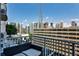Relaxing balcony with cozy seating and beautiful city views at 860 Peachtree Street Northeast Ne St # 811, Atlanta, GA 30308