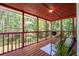 Relaxing screened back porch with grill, seating, and wooded views at 4771 N Springs Nw Rd, Kennesaw, GA 30144