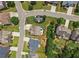 Expansive aerial view showcasing property at 1850 Overlook Spgs with lush lawn and neighborhood setting at 1850 Overlook Springs Ln, Cumming, GA 30040