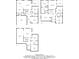 Multi-level floor plan showcasing layout of main living areas, bedrooms, basement, and storage space at 1850 Overlook Springs Ln, Cumming, GA 30040