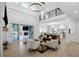 Bright living room with modern decor, fireplace, and sliding doors to outdoor living space at 2631 Sardis Way, Buford, GA 30519