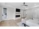 Spacious main bedroom features fireplace and sitting area at 2631 Sardis Way, Buford, GA 30519