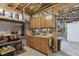 Spacious basement with built-in cabinets, countertop, and room for storage at 735 Poplar Rd, Dallas, GA 30157
