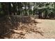 A view of metal animal pens in a wooded backyard at 8394 Banks Mill Rd, Douglasville, GA 30135