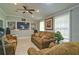 Comfortable living room with built-in shelves and media center at 2420 Westport Cir, Marietta, GA 30064