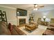 Cozy living room with decorative fireplace and classic furniture at 2420 Westport Cir, Marietta, GA 30064