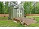 Exterior of shed featuring double doors and small deck at 2420 Westport Cir, Marietta, GA 30064