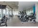 Gym featuring modern exercise equipment, floor to ceiling windows, and concrete ceiling at 845 Spring Street Northwest Nw St # 307, Atlanta, GA 30308