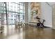 Bright living space featuring high ceilings, large windows, and a modern interior at 845 Spring Street Northwest Nw St # 307, Atlanta, GA 30308