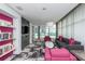 Inviting lounge area with stylish furnishings, media center, and city views at 845 Spring Street Northwest Nw St # 307, Atlanta, GA 30308