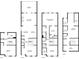 Series of floor plans showing layout for floors one, two, three and four at 345 Alderwood Ln, Sandy Springs, GA 30328