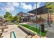 An inviting outdoor space with picnic tables, benches, and restaurants at 827 Fraser Se St, Atlanta, GA 30315