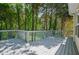 View of backyard deck surrounded by mature trees, offering privacy and shade at 3524 Forest Downs Cv, Decatur, GA 30034