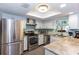Updated kitchen with stainless appliances, granite counters, and skylight at 72 Sutton Pl, Avondale Estates, GA 30002