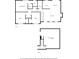 Detailed floor plan showcasing the layout of the home, including bedrooms, living spaces, and kitchen at 1080 Rackley Nw Way, Kennesaw, GA 30144