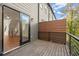 The balcony leads into the home through a sliding glass door at 2325 Mason Dr # D22, Atlanta, GA 30316