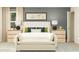 Beautiful bedroom showcasing a white bed, coordinated pillows, and stylish nightstands with lamps at 255 Deer Valley Run, Canton, GA 30115