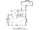 This floor plan displays the layout of the first floor with the kitchen, dining area, living room, and sunroom at 3140 Kipling Dr, Powder Springs, GA 30127