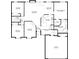 Detailed floor plan showcasing the layout of the home, including the kitchen, bedrooms, and living spaces at 1208 Brandl Sw Dr, Marietta, GA 30008