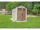 A spacious storage shed in the backyard, providing ample space for tools and equipment at 1208 Brandl Sw Dr, Marietta, GA 30008
