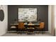 Well-designed home office with desks, shelving, and comfortable leather chairs at 416 Valley View Trl, Canton, GA 30115