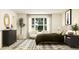 Bedroom showcasing a horse painting, and accent chairs next to a bright window at 243 Deer Valley Run, Canton, GA 30115