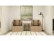 Cozy seating area with stylish armchairs, modern art, and a minimalist floor lamp at 243 Deer Valley Run, Canton, GA 30115