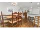 Cozy breakfast nook showcasing hardwood floors and granite countertops at 310 Medridge Dr, Alpharetta, GA 30022
