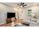 Inviting living room with hardwood floors, a ceiling fan, and a comfortable seating area at 1336 Mcclelland Ave, Atlanta, GA 30344