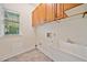 Functional laundry room with a utility sink and storage cabinets at 2682 Varner Dr, Atlanta, GA 30345