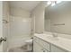 Well-maintained bathroom with a combined tub and shower, and a functional vanity with storage space at 4650 Pleasant Woods Dr, Cumming, GA 30028